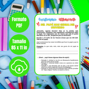 cuestionario de cumpleaños para papá.